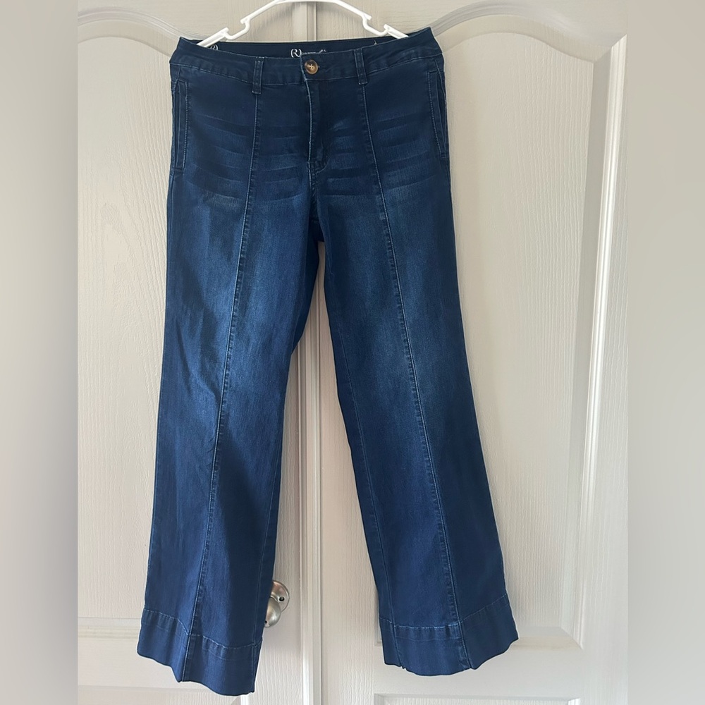 Blue Flare Wide Leg Jeans